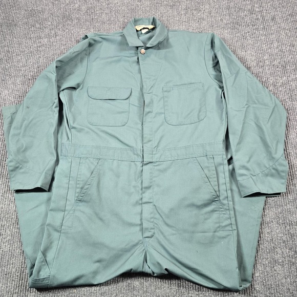 Vintage Big Mac JC Penney Coveralls Mens 40R Green Workwear Jumpsuit‎ Made USA